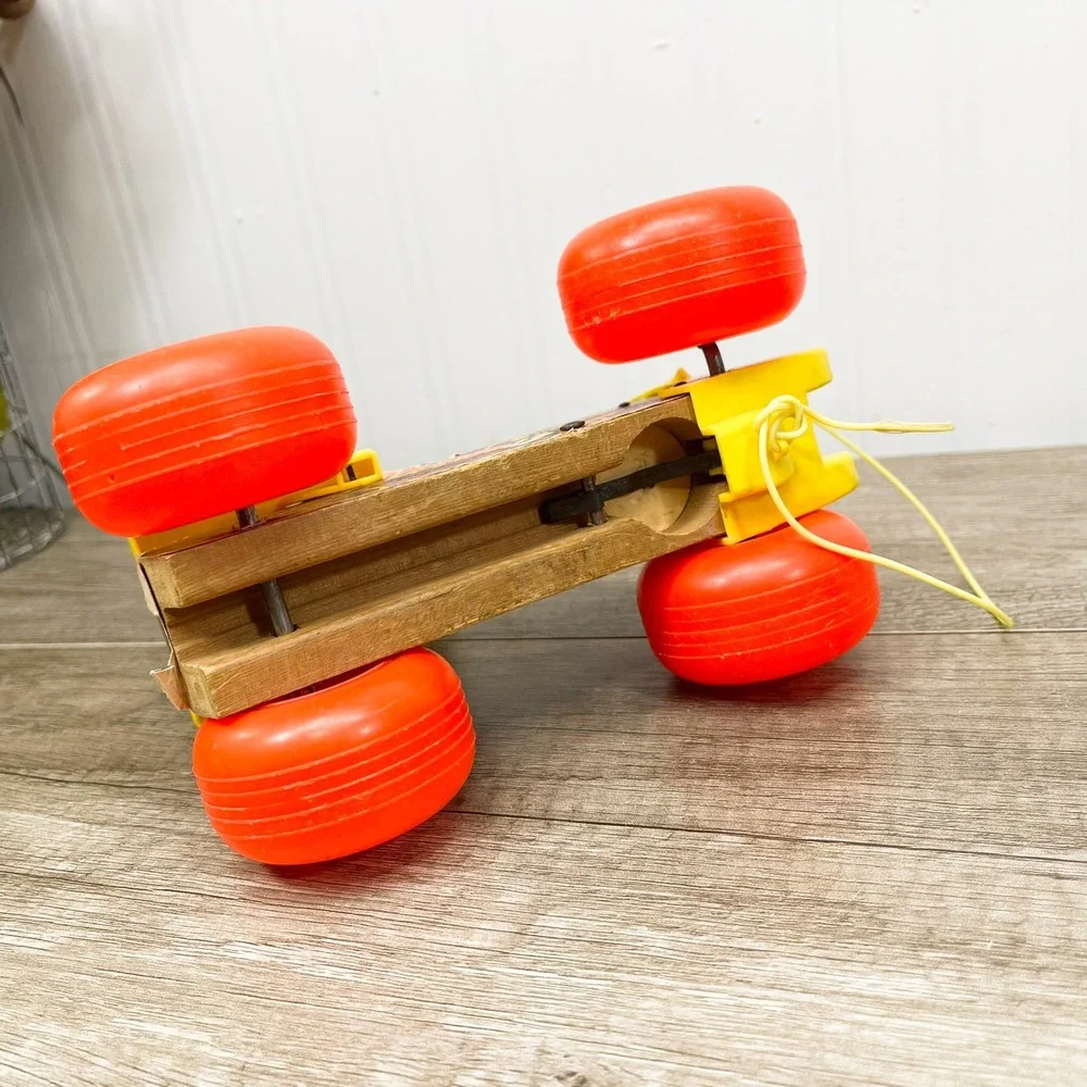 Vintage Fisher-Price Jalopy Pull Toy - Bobble Head Clown